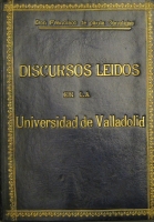 Portada de libro Discursos Leidos en la Universidad de Valladolid: Discurso de...