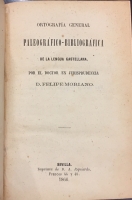 Portada de libro Ortografa General Paleogrfico-Bibliogrfica de la Lengua Castellana
