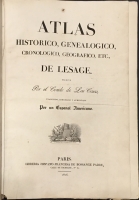 Portada de libro Atlas Histórico, Genealógico, Cronologico, Geográfico y Estadistico de...