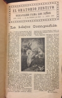 Portada de libro El Oratorio Festivo. Semanario para los nios. Ao 1921