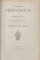 Portada de libro Antigüedades Prehistóricas de Andalucía. 