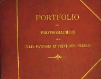 Portada de libro Portfolio De photographies Des Villes, Paysages et Peintures Célèbres