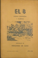 Portada de libro El 8 Poesias Madrileas y Taurinas