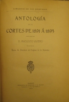 Portada de libro Antología De Las Cortes De 1891 a 1895