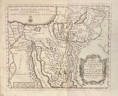 Portada de Dictionarium Manuale Biblicum ex Celebratissimis Potissimum Dictionariis, quae clarissimi et probatissimi viri Simonius..et Ausgustinus Calmet. Adnotationibus, Articulis et Topographicis Tabulis Prospero de Aquila - Agustin Calmet