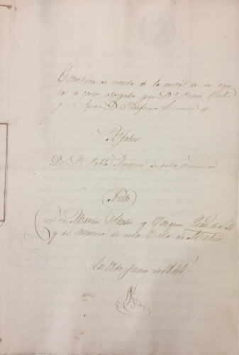 Portada de T�tulos de propiedad y otros documentos de una casa en la calle de la Madera Alta, Madrid