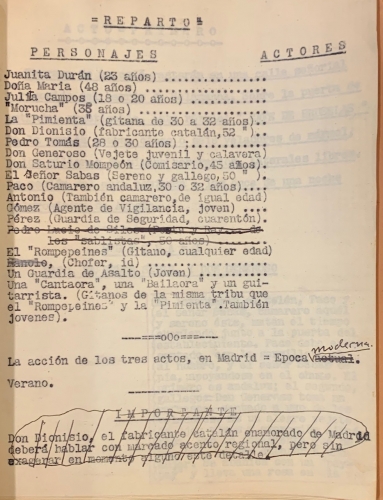 Portada de Don Cascabel, Mam� VIrgen. Indocumentados. Conjunto mecanografiado y corregido por el autor. - Alfonso Vidal y Planas