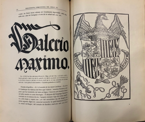 Portada de Bibliograf�a Zaragozana del Siglo XV - Juan Manuel Sanchez