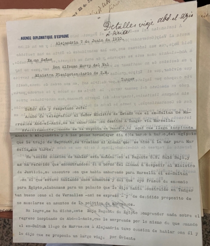 Portada de Cartas recibidas por Alfonso Merry del Val y Zulueta durante su estancia en Marruecos y cartas enviadas por �l a su padre