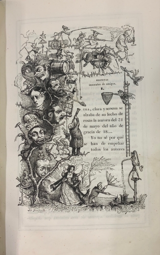 Portada de Trabajos y Miserias de la Vida. Cuadros joco-serios - Aben - Zaide. Jose Mar�a de Andueza
