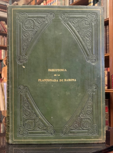 Portada de Ejecutoria ganada por los hijos y herederos del Sr. Marqu�s de Fuente Santa, vecino de Villafranca de los Barros, Extremadura, sobre el pago del diezmo de aceite de la Plantonada llamada de Barona