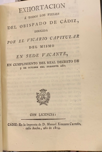 Portada de Conjunto de Impresos sobre la Guerra de la Independencia Espa�ola. 