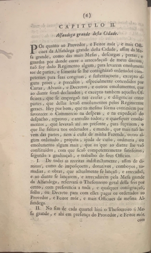 Portada de Ordenanzas dadas por el Rey de Portugal Jose I en 1754