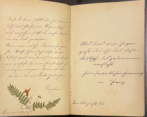 Portada de Album de Poesias en alem�n. S. XIX
