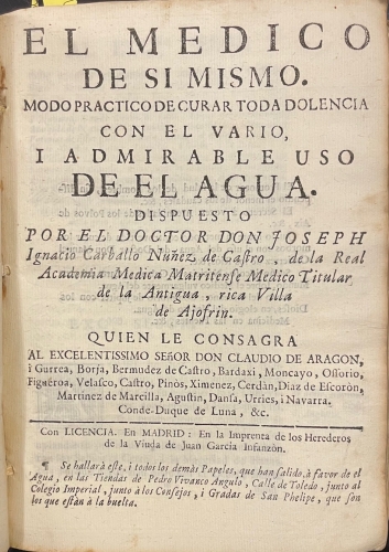 Portada de La Verdad Desnuda: Arcanidades de el M�dico. Addiciones a el Methodo de El Agua / El Promotor de la Salud de los Hombres. Disertaci�n hist�rico-cr�tico medico-pr�ctica en que se establece el agua por remedio universal / El Secreto a Voces. Arcanidades de los polvos de Aix, en la Provenza, descubiertas a los embates del agua/ El M�dico de Si mismo..uso de agua/ Utilidades y diversiones de El P�blico en las pasmarotas de un lunario perpetuo, rustico, m�dico, m�sico y pol�tico/ Diario Philos�phico, M�dico, Chirurgico.   - Joseph Ignacio Carvallo de Castro. Vicente Perez. Diego de Torres Villarroel. Juan Galisteo