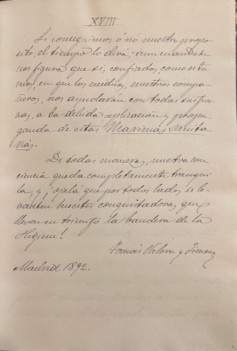 Portada de Manuscrito original del Dr. Tom�s Valera Jim�nez. M�ximas Sanitarias relativas al parto, al puerperio y la lactancia. - Dr. Tomas Valera Jimenez