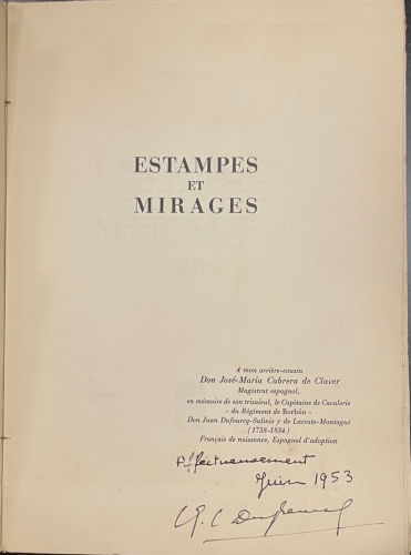 Portada de Estampes et Mirages. Po�mes - Charles-Emmanuel Dufourcq