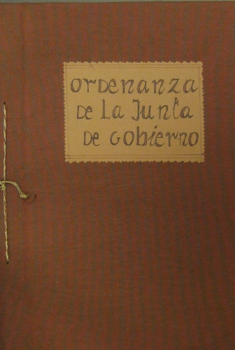 Portada de Ordenanza de la Junta de Gobierno y de la Suprema de apelaciones de la Real Casa