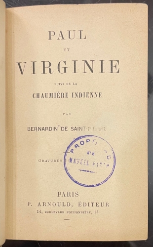 Portada de Paul Et Virginie, suivi de la Chaumi�re Indienne - Bernardin De Saint-Pierre
