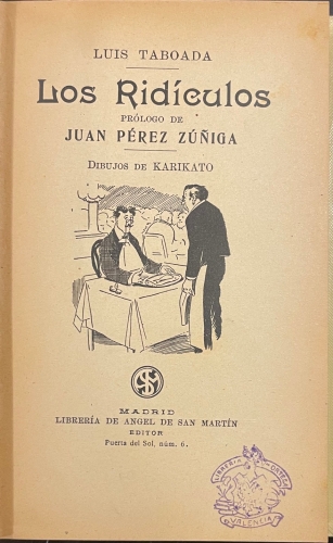 Portada de Los Rid�culos - Luis Taboada