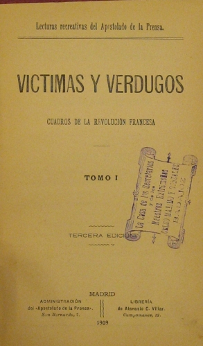 Portada de Victimas y Verdugos. Cuadros de la Revolucion Francesa