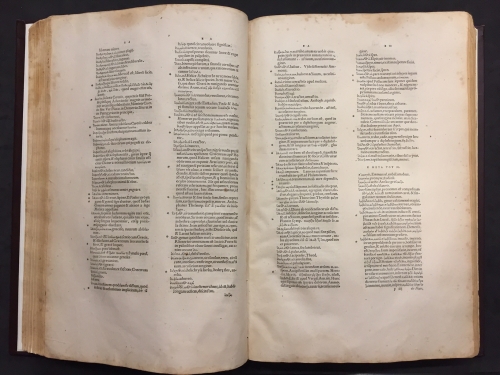 Portada de Lexicon Graecolatinum cui praeter Omneis Omnium additiones hactenvs, sive in Italia, fiue in Gallia, fiue in Germania impreffas, ingens uocabulorum numerus acceffittidcp partim ex graecorum lexicis, partim ex recentiu lucubrationibus: non quorumlibet, fed exquifitorum:nimiru GVLIELMI BVDAEI. ERASMI ROTER ODAMI. LAVRENTII VALLAE. HARMOLAI BARBARI. ANGELI POLITIANI. LVDOVICI COELLI. aliorumcp eiusdem claffis.
