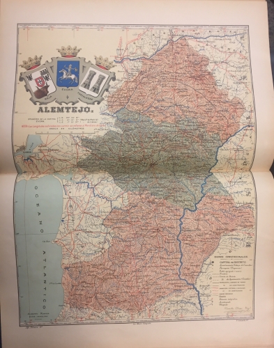 Portada de Atlas Geogr�fico Ibero-Americano. Portugal. Cartas Chorographicas  - Benito Ch�as Carb�. J. Barbosa de Bettencourt