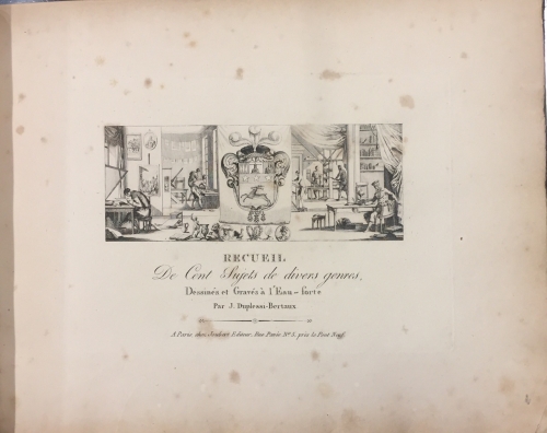 Portada de Recueil de Cent Sujets de Divers Genres, dessin�s et grav�s a L'eau Forte. A Sett of One Hundred Original Etchings Drawn and Engraved - J. Duplessi-Bertaux