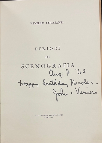 Portada de Periodi di Scenografia - Veniero Colasanti
