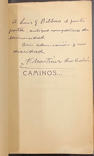 Portada de Caminos........(Poemas) - Mart�nez-Corbal�n