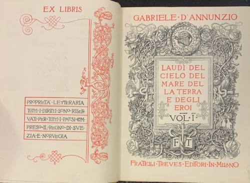 Portada de Laudi del Cielo, del Mare, della Terra e Degli Eroi, Vol I, Vol II: Maia, Elettra, Alcione - Gabriele D' Annunzio