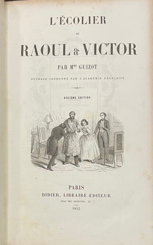 Portada de L'�colier ou Raoul & Victor - Guizot, Pauline de Meulan