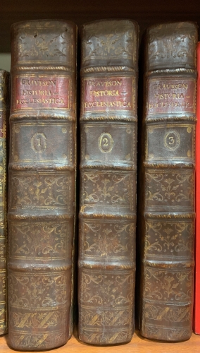 Portada de Opera Omnia, nunc frimum diligenter collecta, in unum corpus redacta, et luculentissimis additionibus, perpetuisque adnotationibus illustrata a patre Joanne Dominico Mansi, Tomus Decimus Quintus/ Epistolae/ Trias Dissertationum - Ignatii Hyacinthi Amat de Graveson