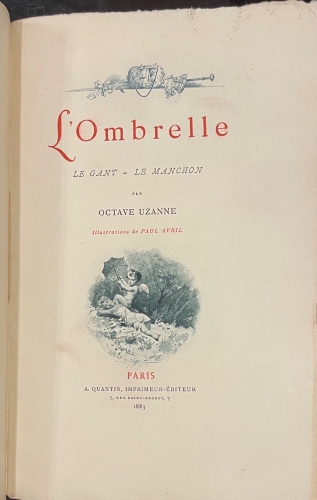 Portada de L'Ombrelle. Le Gant, Le Manchon - Octave Uzanne