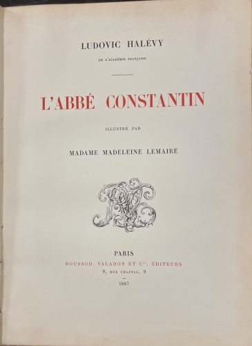 Portada de L'Abb� Constantin - Ludovic Hal�vy