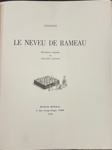 Portada de Le Neveu de Rameau - Diderot