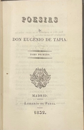 Portada de Poes�as - Eugenio de Tapia