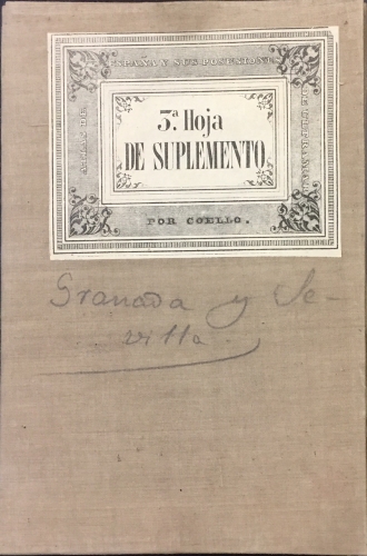 Portada de Atlas De Espa�a y Sus Posesiones De Ultramar. Andalucia, tercer suplemento: Ja�n, Granada, C�rdoba y Sevilla - Francisco Coello
