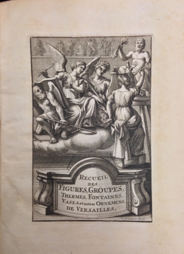 Portada de Recueil des Statues, Groupes, Fontaines, Termes, Vases et autres magnifiques Ornemens du Chateau & Parc de Versailles - Simon Thomassin