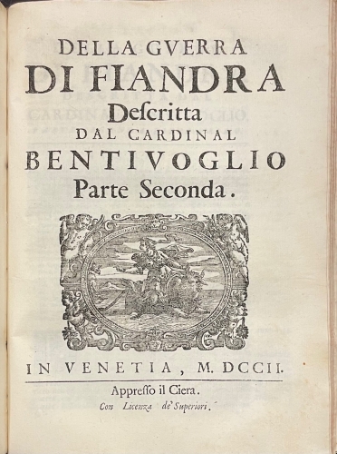 Portada de Della Guerra di Fiandra - Bentivoglio