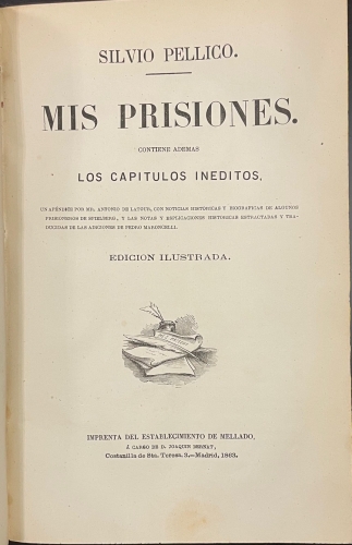 Portada de Mis Prisiones - Silvio Pellico