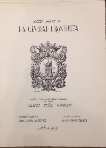 Portada de Libro Breve de La Ciudad Fronteriza - Manuel Mu�oz Barber�n