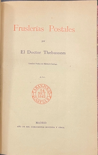 Portada de Frusler�as Postales - Doctor Thebussem
