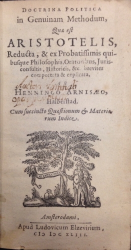 Portada de Doctrina Politica in Genuinam Methodum qua est Aristotelis, Reducta & ex Probatissimis quibusque Philosophis, Oratoribus, Jurisconsultis, Historicis.. - Henning Arnisaeus