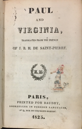 Portada de Paul and Virginia - J. B. H. de Saint-Pierre