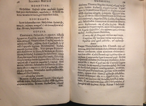 Portada de Orchestra. Sive, de Saltationibus Veterum, Liber Singularis - Johannes Meursius