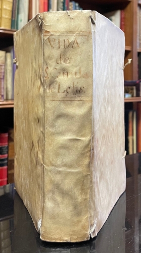 Portada de Idea de Bien Obrar, Escuela de Perfecci�n, y Muestra del Poder Divino, Descifrado en la Exemplarissima Vida, Heroycas Virtudes, y Portentosos Milagros del Beato Padre Camilo de Lelis, Patriarcha esclarecido y glorioso fundador de la Religi�n de Padres Cl�rigos Reglares Ministros de los Enfermos - Sancho Chicateli