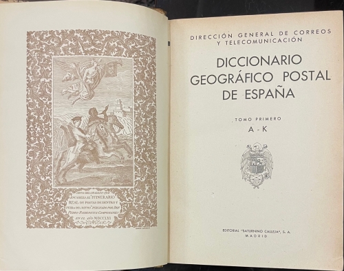 Portada de Diccionario Geogr�fico Postal de Espa�a - Direcci�n General de Correos y Telecomunicaciones