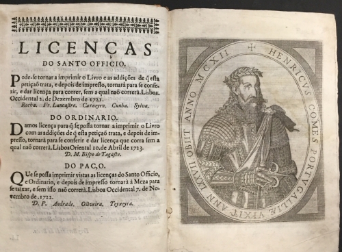 Portada de Elogios Dos Reys de Portugal com os mais verdadeyros Retratos que se puderao achar - Bernardo de Brito. Joseph Barbosa