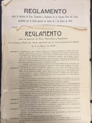 Portada de Anteproyecto Modificado de Regulaci�n del Rio J�car y Ordenanzas